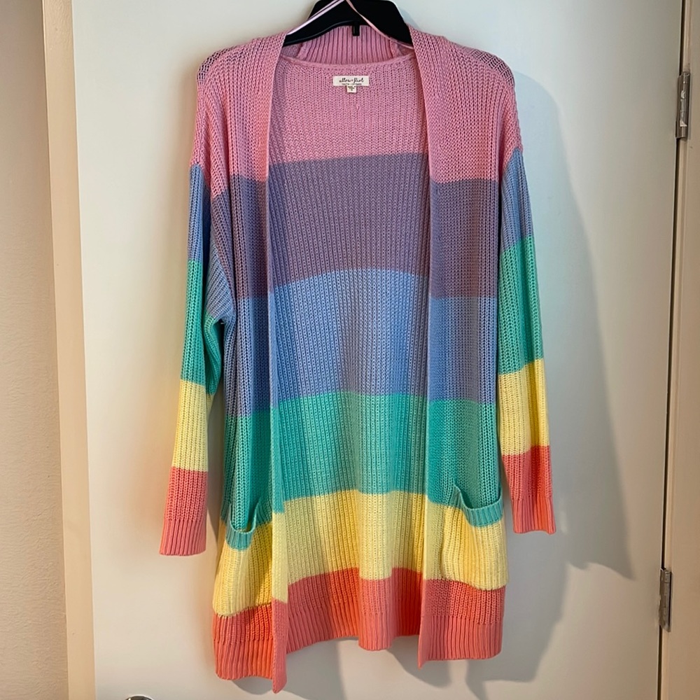 Rainbow Striped Cardigan